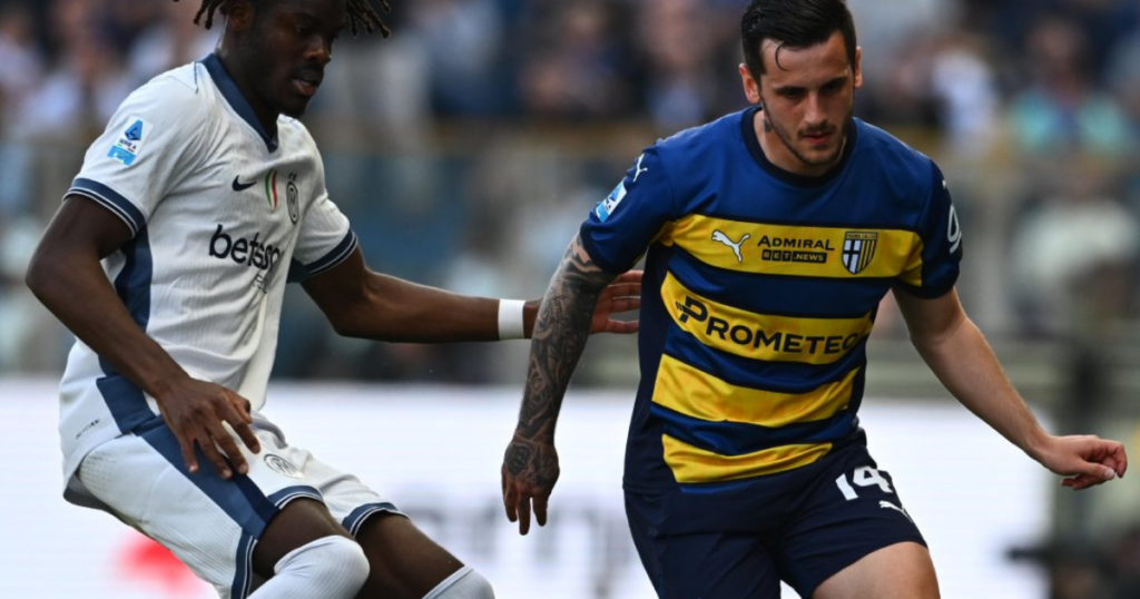 Emanuele Valeri had a busy game for Parma (Image Source- X/Parma Calcio)