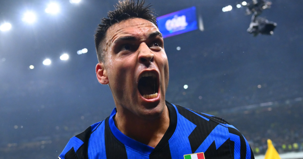 Lautaro Martinez celebrates his goal (Image credit: Inter |X)