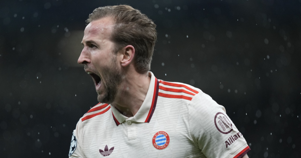 Harry Kane celebrates (Image credit: Bayern Munich |X)