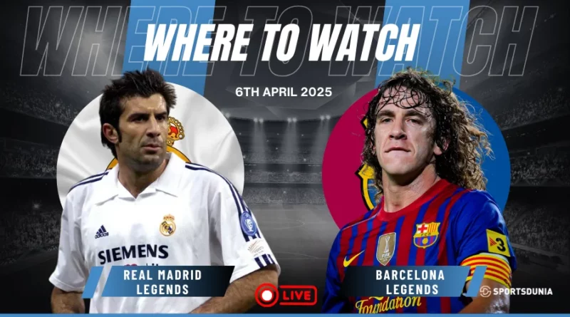 Where to watch Real Madrid Legends vs Barcelona Legends in India for free?
