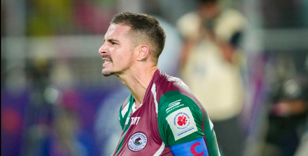 Jamie Maclaren after scoring the winner. (Credits/@mohunbagansg)