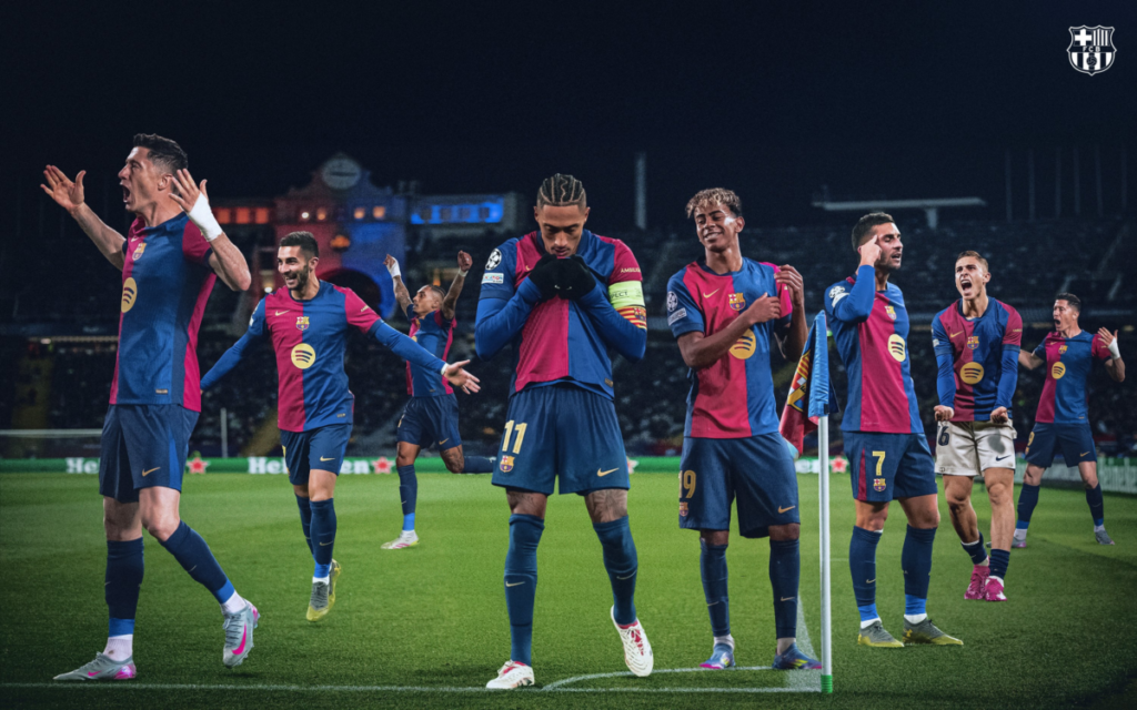 FC Barcelona players are in full form. (Image Credits: Official X@Barcelona)