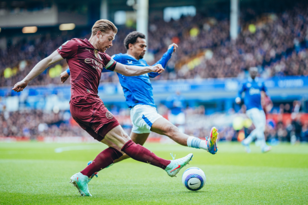 De Bruyne on the ball. (Image Credits: Official X@/ManCity)