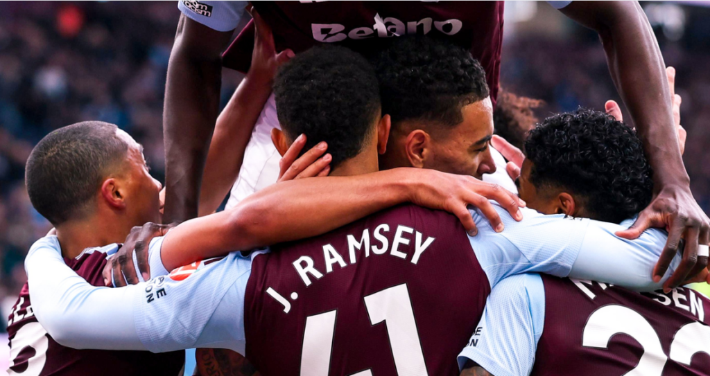 Aston Villa celebrating ( Credits X@ Aston Villa)