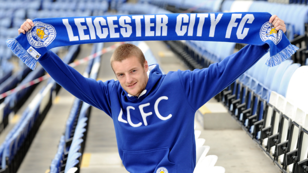 Jamie Vardy, when he signed for the club in 2012. (Image Credits: Official X@/LCFC)