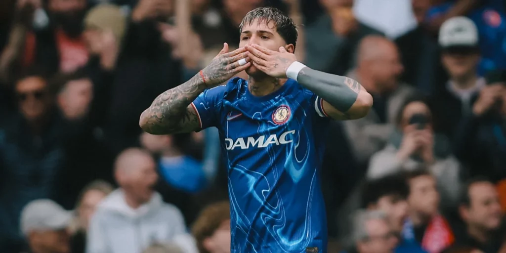 Enzo Fernandez was one of the best-rated players in the Chelsea vs Liverpool Player Ratings (Source: X/ Chelsea FC)