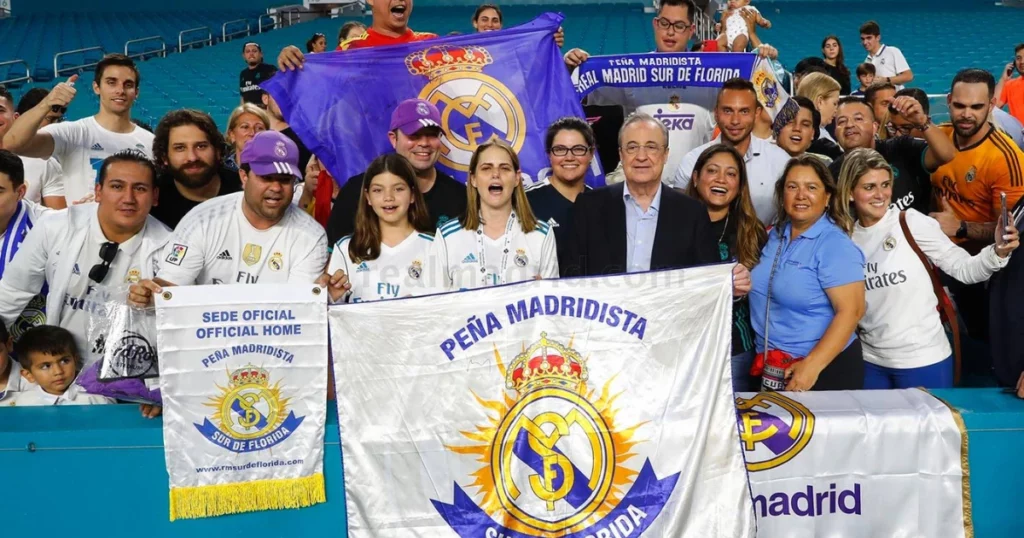 Real Madrid fans and their President