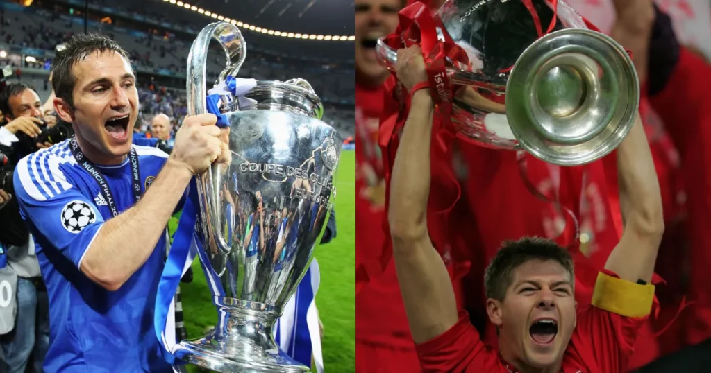 Lampard vs Gerrard (With UCL Trophy)