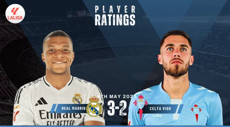 Real Madrid vs Celta Vigo Player Ratings
