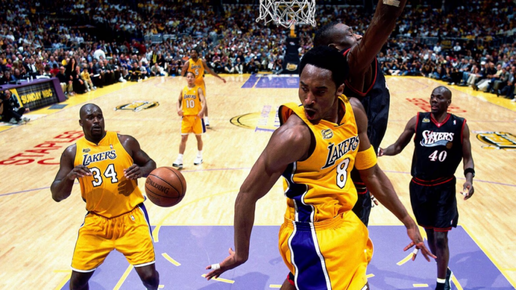 An NBA game in action