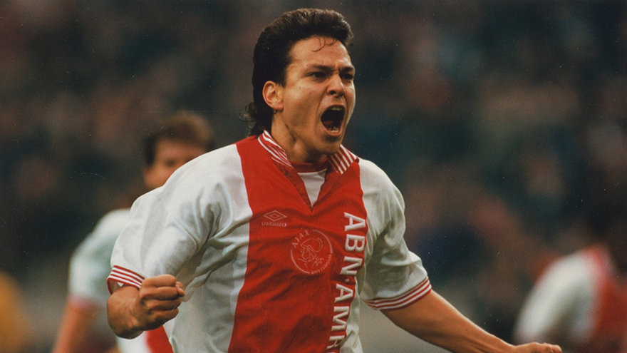 Jari Litmanen celebrates after scoring a goal (Image Credits: Official Ajax FC website)